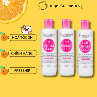 Nước tẩy trang hồng làm sạch sâu da cho nhạy cam evoluderm micellar cleansing water 250ml - han cosmetics