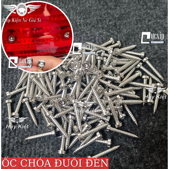 VM Combo 2 Ốc Chóa Đuôi Đèn Sau Inox 304 Gắn Cho Dream,Wave,Fu Neo,FuX,Fu2,Ex 2010,Sirius (Giá 2 Con) MS6418