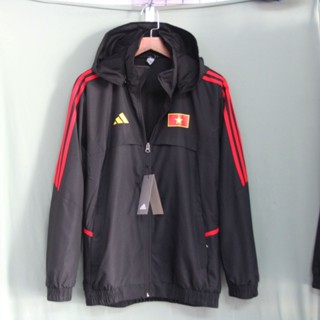 Áo Khoác đội tuyển Việt Nam 2024 MẪU MỚI NHẤT ĐEN SỌC ĐỎ