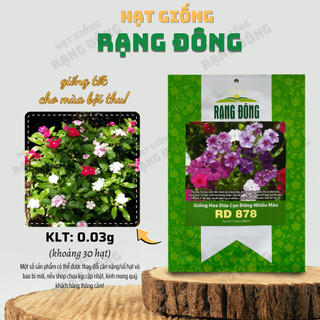 Hạt giống Hoa Dừa Cạn Đứng Nhiều Màu Rd 878 (0,03g~30 hạt) thích hợp trồng sân vườn, chậu - Hạt giống Rạng Đông