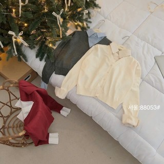 áo len cổ tim pha sơmi #88053