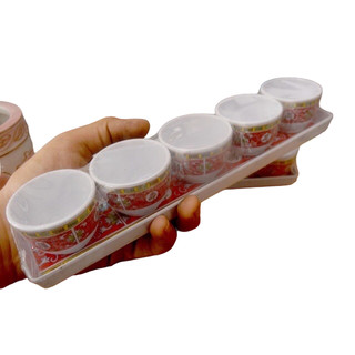 Chung nước cúng bàn thờ màu đỏ, loại 3 ly và 5 ly
