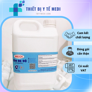 Cồn y tế 5L Ethanol sát khuẩn 70 độ & 90 độ dạng bình