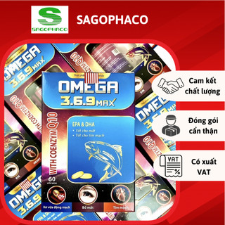 Omega 3.6.9 max - viên uống bổ mắt và hỗ trợ tim mạch, 60 viên