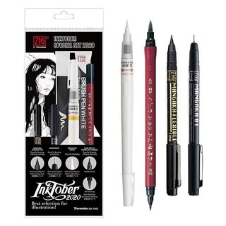 Bộ bút vẽ kuretake zig inktober 4 bút