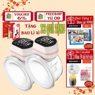 Máy hút sữa rảnh tay phễu silicon cao cấp - máy hút sữa điện đôi rảnh tay thông minh miss baby ngăn ngừa tắc sữa,mất sữa