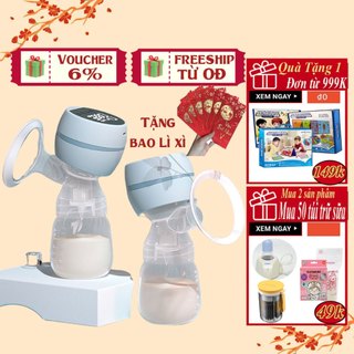 Máy hút sữa điện đơn không dây, Máy vắt sữa cao cấp 9 chế độ hút không gây đau rát, kích sữa và có chế độ massage