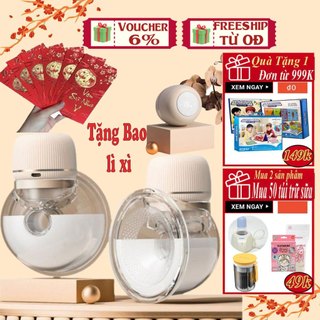 Máy hút sữa không dây rảnh tay 3 in 1 máy hút sữa đơn massage kích sữa thông minh êm ái sạc pin tiện lợi máy vắt sữa