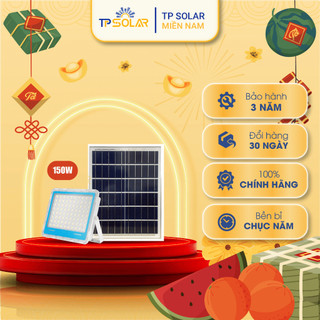 Đèn pha led năng lượng mặt trời tp solar 150w tp-g150 mặt led kim cương