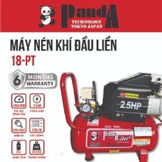 Máy nén khí có dầu liền trục PANDA 18PT 2.5HP, 24 lít, chạy siêu khoẻ, lên hơi nhanh