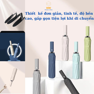 Ô dù che mưa đi nắng vải dù, ô gấp gọn, chống tia uv màu hồng cho nữ