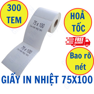 Giấy In Đơn Hàng Shopee - In Đơn Hàng TMĐT 76x100 x30m(300 tem)