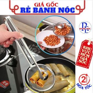 Dụng Cụ Kẹp Gắp Chiên Thức Ăn Có Lưới Lọc Dầu 2in1 Chất Liệu Inox Bền Bỉ - Kẹp Gắp Thức Ăn - Kẹp Gắp Thực Phẩm,Chiên Đồ
