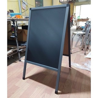 Bảng Menu gỗ đen viết phấn dạ quang 2 mặt 50x90cm