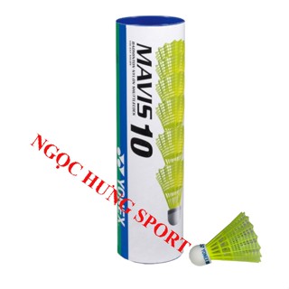 Hộp cầu lông YONEX Mavis 10- cầu lông nhựa -BỀN ĐẸP, CHÍNH HÃNG - 6 quả/hộp