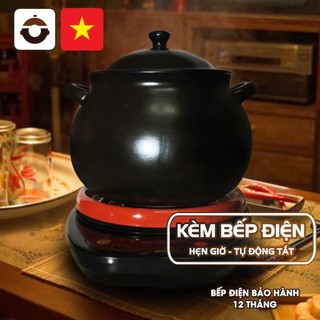 Nồi đất điện đa năng 5 lít NodaCook - Hầm Canh / Kho Cá / Nấu cháo - Bếp điện tự động ngắt - hẹn giờ nấu