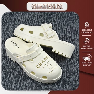 Dép Sục Channel , Sục Nữ  Đế Cao 3- 5cm Tăng Chiều Cao Nhẹ Êm Thời Trang CE1