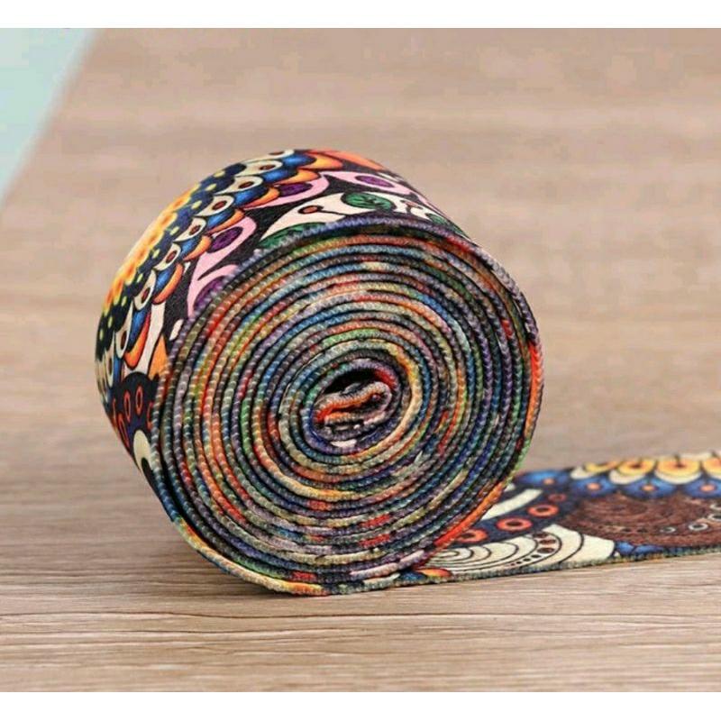 DÂY ĐAI  TẬP YOGA HOA VĂN CAO CẤP DÀI 2,5M