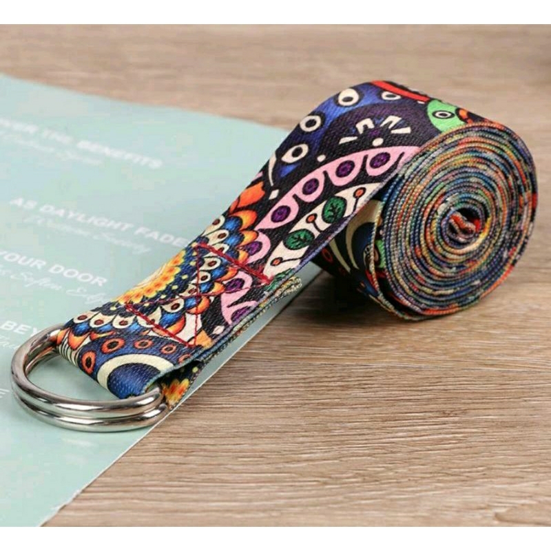 DÂY ĐAI  TẬP YOGA HOA VĂN CAO CẤP DÀI 2,5M