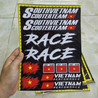 Combo tem logo dán trang trí điện thoại, lap top, xe máy 18x25cm