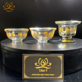 Chén Pha Lê Bát Kiết Tường (Bát Cát Tường) Chén Cúng Dường