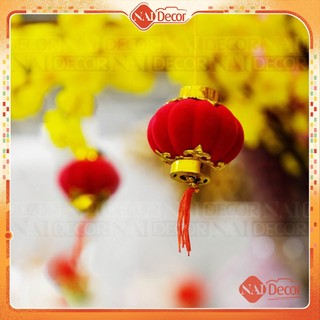 Đèn lồng nhựa mini trang trí tết, treo cành mai, cành đào nai decor
