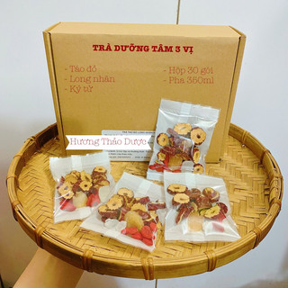 Hộp 30 gói trà dưỡng tâm táo đỏ long nhãn kỷ tử - 1 gói pha 350ml