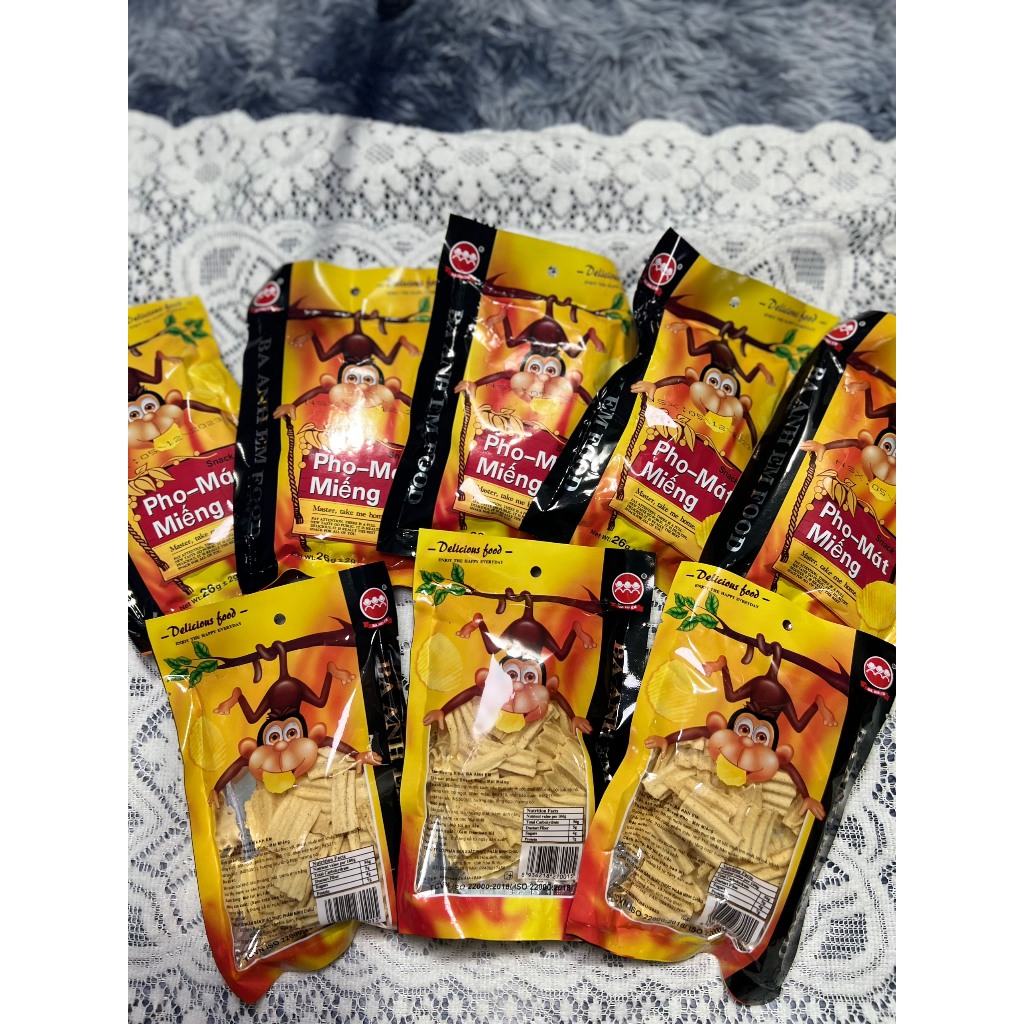 10 gói snack bim bim pho mát miếng