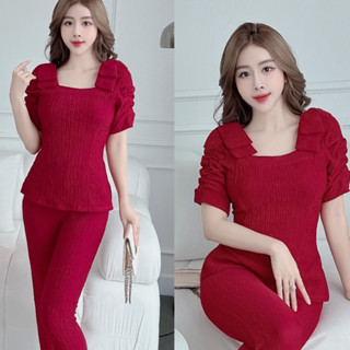 Đồ bộ thun cho mẹ u40 mặc nhà quần dài tay ngắn vải thun xốp set đồ mặc nhà U30 U40 cho mẹ - cn150