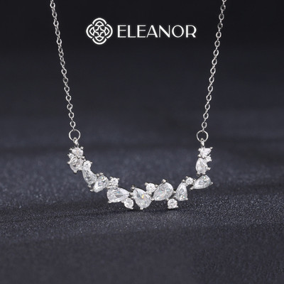 Dây chuyền nữ titan Eleanor Accessories thiết kế đính đá lấp lánh phụ kiện trang sức vòng cổ 6233