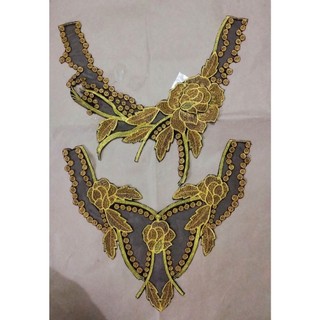 cổ thêu trang trí( truoc+sau)