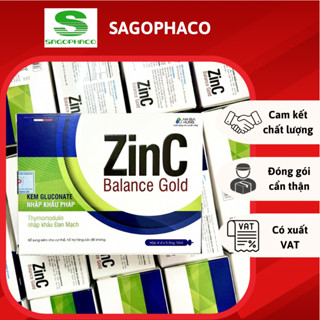  Bổ sung kẽm nâng cao đề kháng Zin C Balance Gold - Kẽm Gluconate Nhậu Khẩu Pháp Hỗ Trợ Tăng Cường Sức Khỏe 