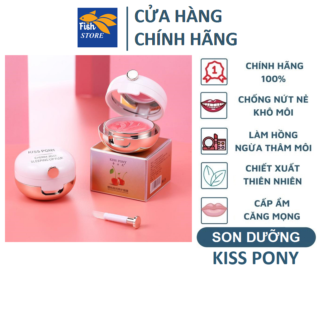 Mặt nạ ủ hồng môi kiss pony hương cherry dưỡng ẩm cho đôi môi
