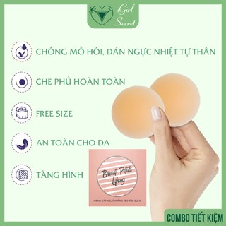 Miếng dán ngực nhiệt tự thân silicone loại cao cấp, dán ti không keo dán ngực tự thân igirl secret