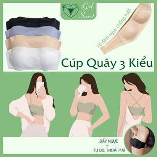 Áo Ngực Cup Quây Đẩy Ngực, Áo Quây Ngực Có Mút, Áo Ngực Không Dây Chống Tụt Nâng Ngực Tặng Dây Quai iGirl Secret Cindy