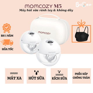Máy hút sữa không dây Momcozy M5 shop BECON 3 chế độ, lực hút mạnh, không đau ti - Tặng túi đựng máy - Bảo hành 12 tháng