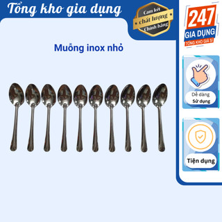 Bộ muỗng inox nhỏ, thìa nhỏ ăn trứng vịt lộn