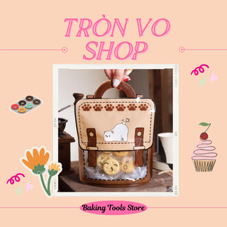 Túi zip - balo - gâu nâu - size lớn 19*25+7cm