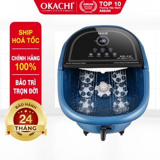 Bồn Ngâm Chân Massage Okachi JP-300 tích hợp 7 con lăn massage xoay tự động (Tặng kèm muối Himalaya)