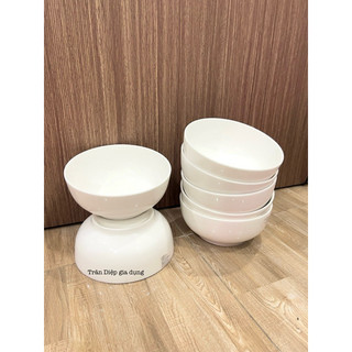 Bộ 5 tô sứ 15.5cm, tô sứ trắng