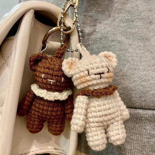 Móc khóa gấu teddy mini bằng len đáng yêu ❤️