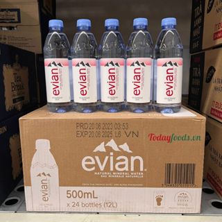  Nước Khoáng Evian 500ML  thùng 24 chai  | Nhập khẩu từ Pháp 