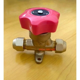 Van chặn tay phi 16 - Van chặn gas lạnh bằng đồng phi 16 - Hand valve