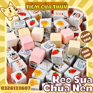 500g kẹo sữa chua viên nén thơm ngon, kẹo viên nén sữa chua hoa quả, kẹo sữa bò viên nén