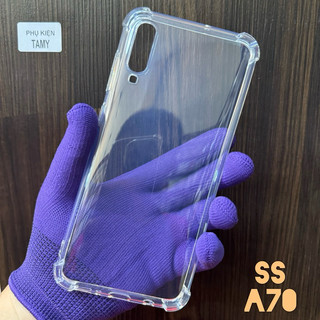 Ốp Lưng Samsung A70 Dẻo Trong Suốt Chống Sốc Có Gù Bảo Vệ 4 Gốc