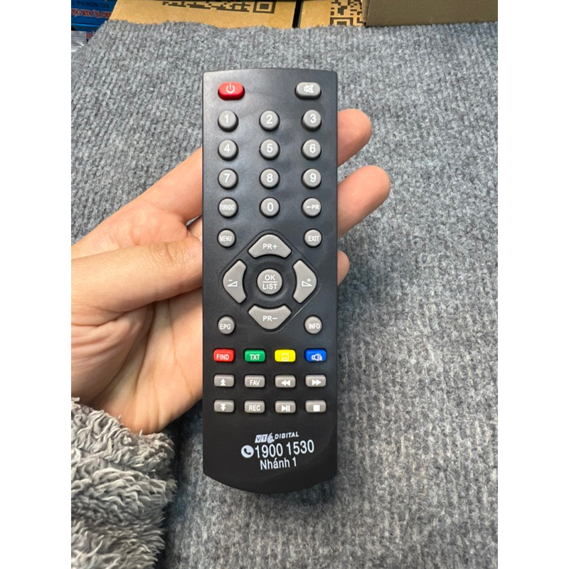 Điều khiển đầu thu VTC Digital 1900 1530 nhánh 1 Remote dùng cho tivi Điều khiển đầu thu VTC Digital
