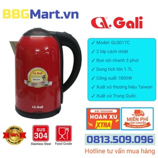 Ấm siêu tốc gali gl-0017c 1800w 1.7l