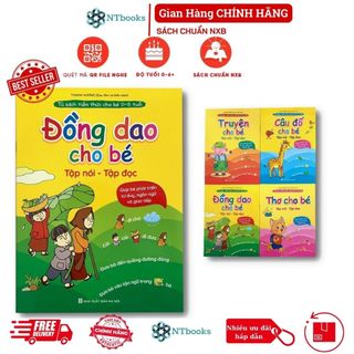 Sách đồng dao - thơ - truyện - câu đố cho bé tập nói, tập đọc - kèm file nghe