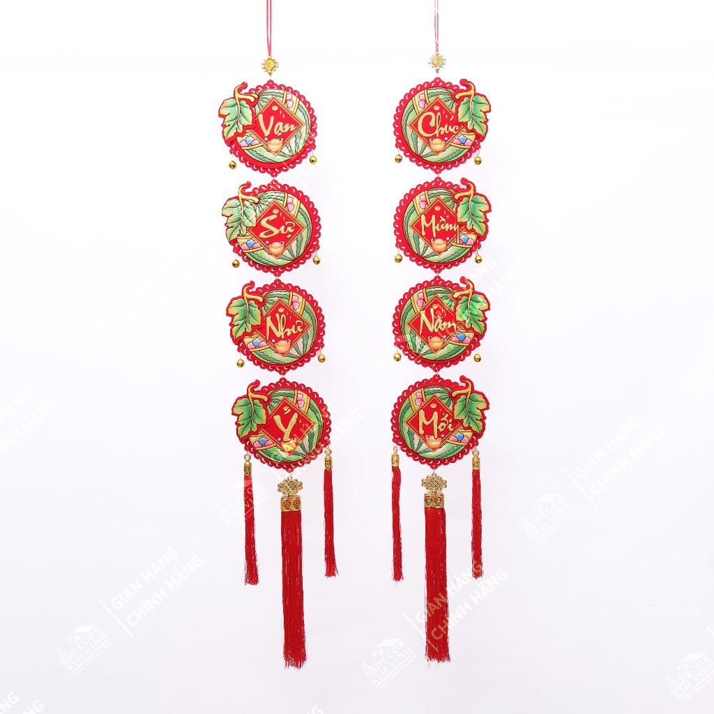 Dây Treo Nhung Đỏ QUẢ DƯA HẤU TL22 Trang Trí Tết