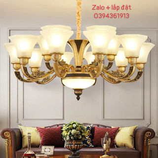 Đèn chùm ca sỹ pha lê thời thượng 8 và 15 tay bóng, khuyễn mãi thêm bóng led đô thành light
